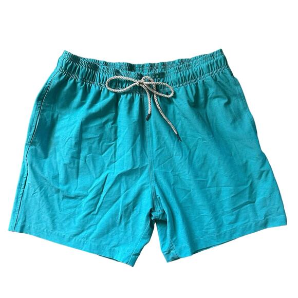 Faherty Other - Faherty Swim Trunks Solid Green Elastic Waist Pull On Drawstring Men’s Size XXL